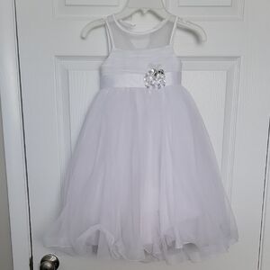 Alfred Angelo White Kids Dress with Crystal Detail
